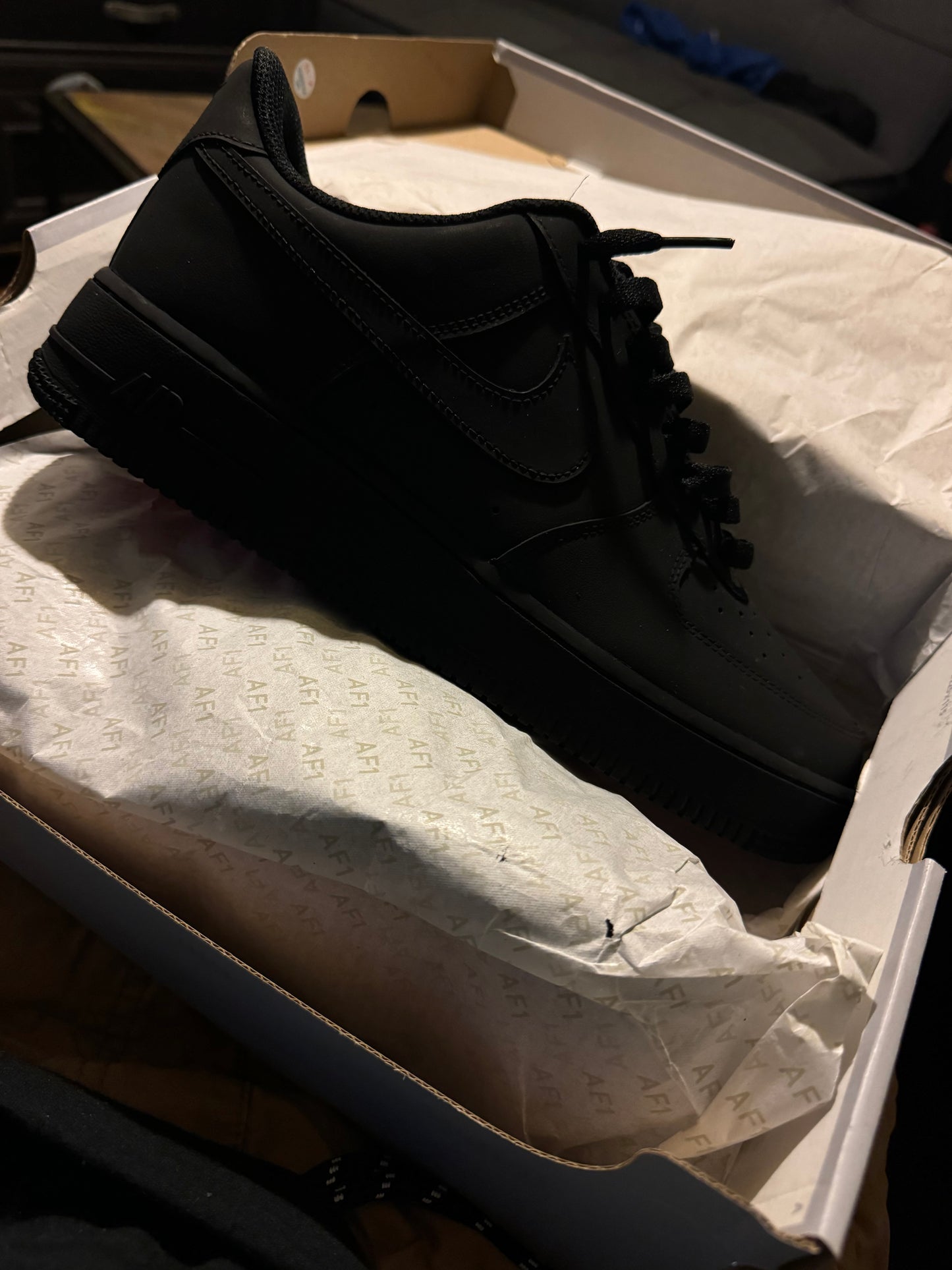 The Darkest AF1 (Red Bottom)