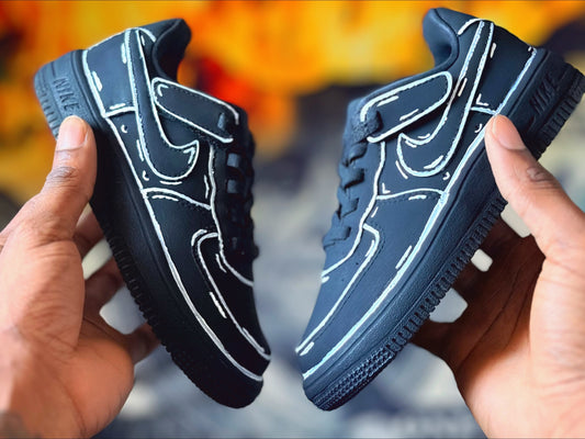 Darkest Cartoon AF1s (Kids)