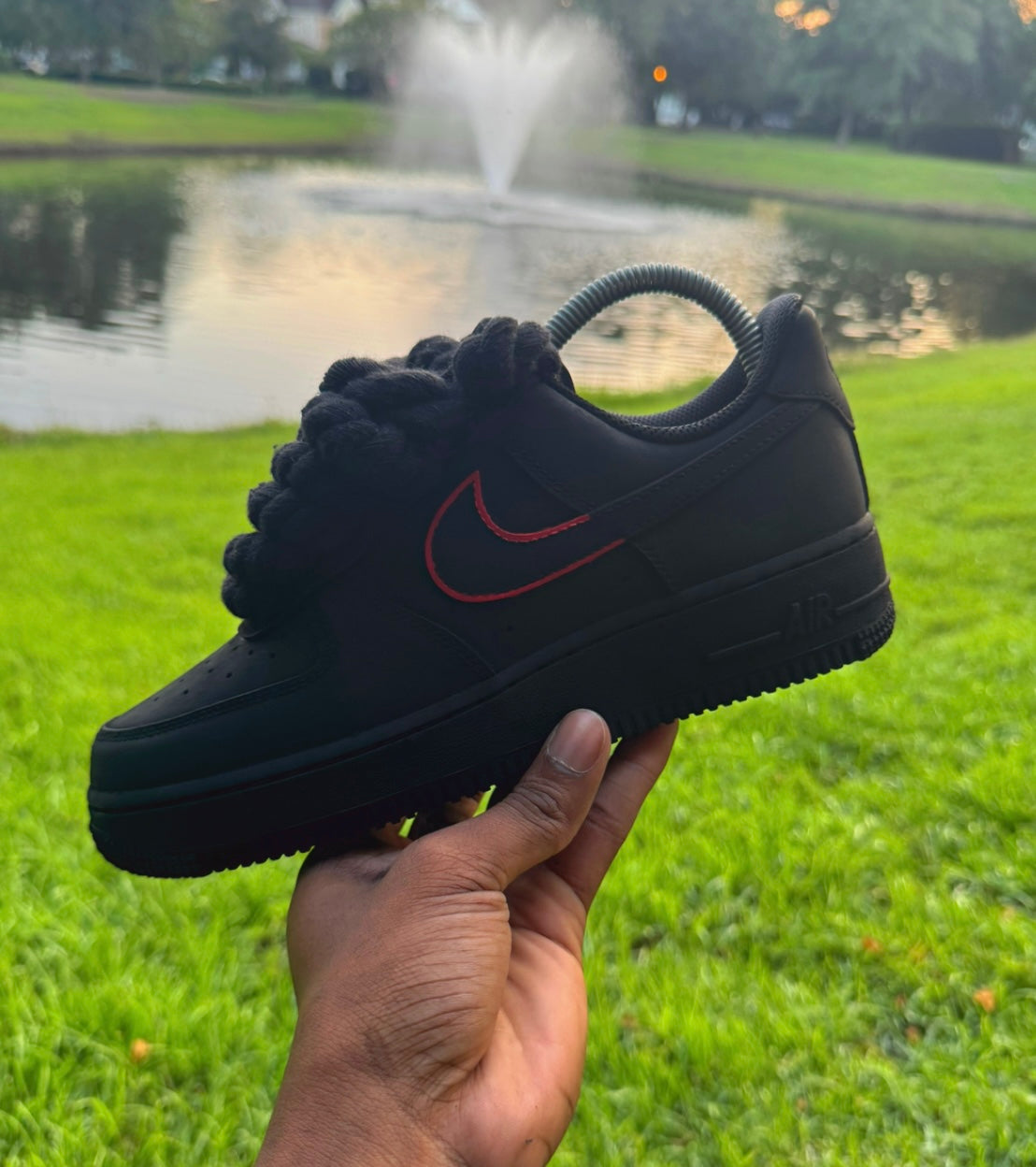 The Darkest AF1s (Red Check)