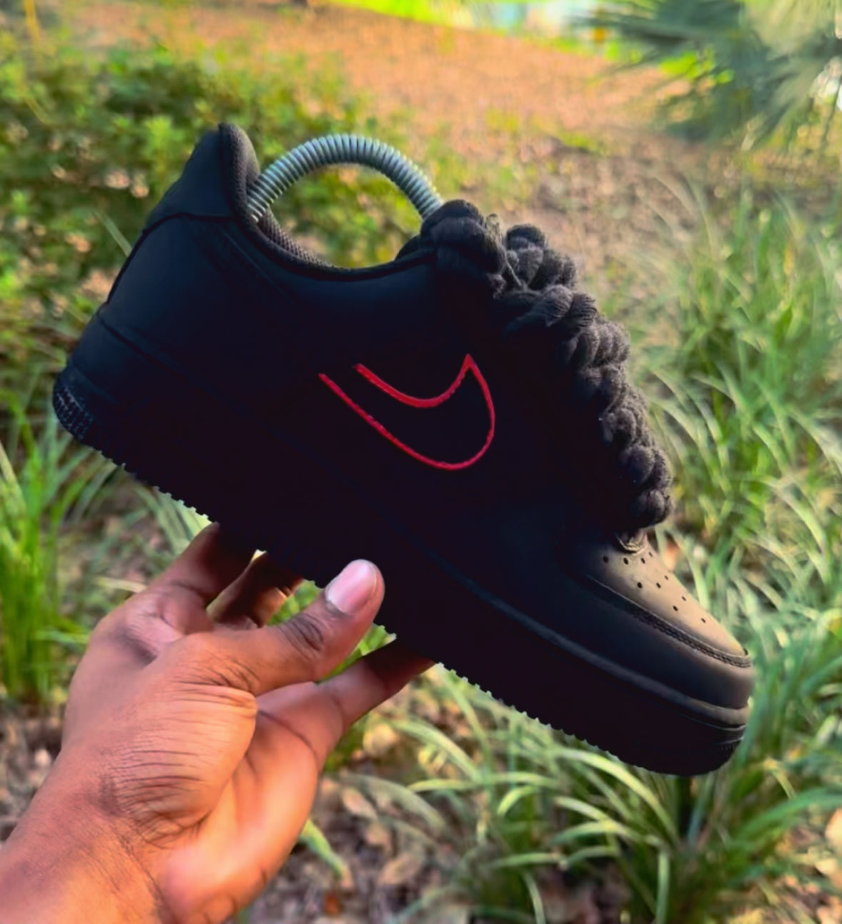 The Darkest AF1s (Red Check)
